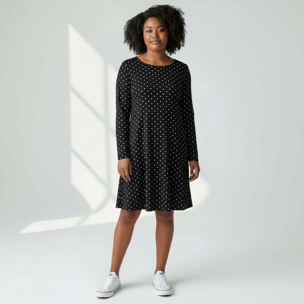 Old Navy Women’s XXL Polka Dot Tunic Dress with Bell Sleeves